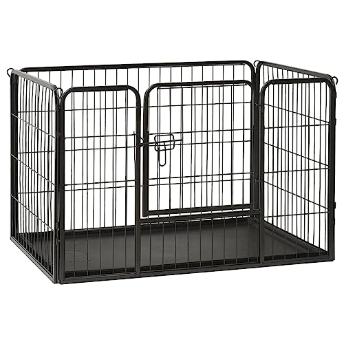 Welpenlaufstall Stahl 91,5 x 59 x 61 cm Stahl schwarz 02_0000570 Welpenlaufstall Stahl 91,5 x 59 x 61 cm Stahl schwarz 02_0000570 von Helloshop26
