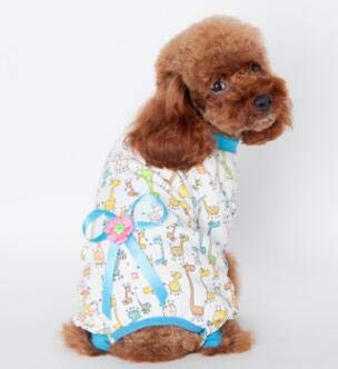 HELLOYOUNG Haustier Hund Kleidung Winter Home Kleidung Hund vierbeinige Kleidung für kleine Hunde Baumwolle drucken Teddy Kleidung drucken Overall warm (01) von HELLOYOUNG