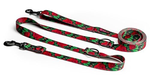 Helltails Austauschbare Hundeleine für große Hunde mit 2 Karabiner Verstellbar | NO Absorb | Freihandleine Lange 1.6-3M | Leichte Leine Hund | Dog Leash | Führleine | Eternal Rose - L Helltails Austauschbare Hundeleine für große Hunde mit 2 Karabiner Verstellbar | NO Absorb | Freihandleine Lange 1.6-3M | Leichte Leine Hund | Dog Leash | Führleine | Eternal Rose - L von Helltails