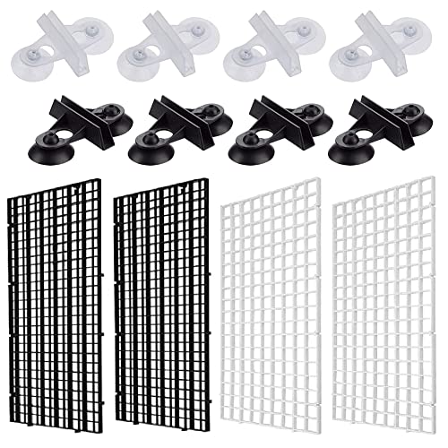 Aquarium Trennwand, Trennwand für Aquarien, Aquarium Ei Kiste, Kunststoff Gitter Teiler Tablett, 4 Stück Aquarium Gitter aus Kunststoff, mit 8 Aquarium Divider Saugnap, für Aquarium Unten Box Aquarium Trennwand, Trennwand für Aquarien, Aquarium Ei Kiste, Kunststoff Gitter Teiler Tablett, 4 Stück Aquarium Gitter aus Kunststoff, mit 8 Aquarium Divider Saugnap, für Aquarium Unten Box von Helweet