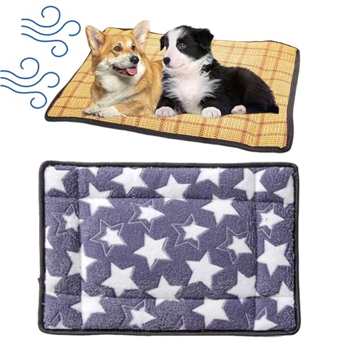 Kühlmatte für Hunde, Kühlende Hundematte, Kühlmatte für Haustiere, Kühlkissen für Haustier, Pet Cooling Mat, Kühlkissen Katzen Matte, Selbstkühlende Haustiermatte, Faltbar Matte Katzen, 64 × 48 cm von Helweet