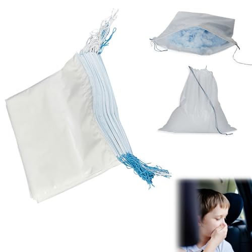 Omit Bags Auffangbeutel, Kotzbeutel, Spucktüten, 10 Stück Brechbeutel, Auslaufsicherer Kotzbeutel, Spuckbeutel Auto, Brechtüte Reise, für Bei Übelkeit Und Erbrechen, Perfekt für Kinder Und Erwachsene von Helweet