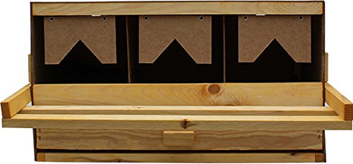 Hemel, Legenest, Legenester, Abrollnest, Hühnernest, Nest, Einlegematten 3 Legebuchten (Unterteil), für kleine Hühnerrassen, inkl. Legematten von Hemel