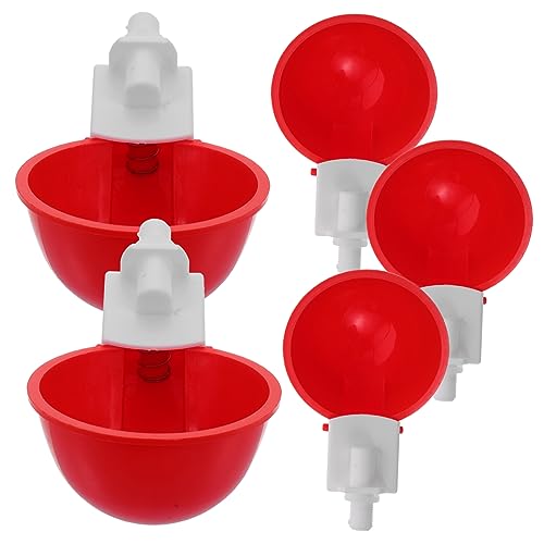 Hemobllo 1 Satz Automatischer Wasserbecher für Hühner Futterbecher für Hühner Futternapf für Hühner Futterautomaten für Hühner Futtermittel für Hühner Wasserspender für Vögel pp rot von Hemobllo