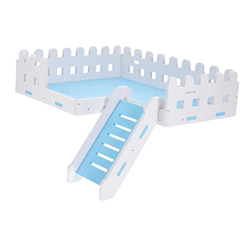 Hemobllo 1 Satz Hamster-kletterleiter Haustiervorräte Für Hamster Hamsterzaunleiter Plattform Für Kleine Haustiere Leiter Für Hamster Eichhörnchenleiter Und Plattform Blue Bambus von Hemobllo