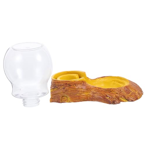 Hemobllo 1 Satz Trinkbrunnen für Haustiere Reptil Herr drinnen Schüssel Lizard Drinking Tool Gecko Water Dish Spider Water Feeder praktisches Wasserbecken Wasserspender Glas Dark Grey von Hemobllo