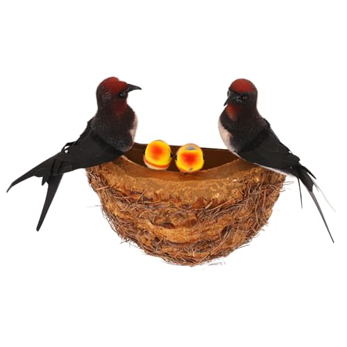 Hemobllo 1 Satz Vogelnestdekoration für den Garten Vogelhaus Schlucken Garten vogelnest Wand künstlich Ornament vogelnest schmuck Vogelnest-Modell Lehrform Papier von Hemobllo