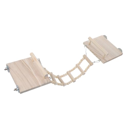 Hemobllo Papageien-stehbrett Aus Holz Vogelkäfig-sitzstange Mit Leiter Kompakter Papageienständer Für Kleine Und Mittelgroße Vögel von Hemobllo