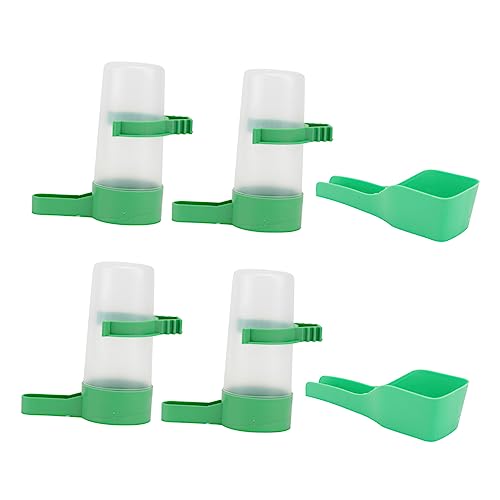 Hemobllo 1 Satz Vogeltränke Behälter Schüssel Trinker automatisch Brunnen vogelfutterspender vogelfutterhäuschen Bird feeders Birdfeeder Haustierwasserschale Haustierbedarf Plastik Green von Hemobllo