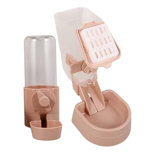 Hemobllo 1 Satz Wasserspender für Haustiere Hunde hängend Katzenspender automatisch Wasserspender für Welpen Trinken Haustier-Wasserflasche Futterautomat für Katzen Abs Rosa von Hemobllo