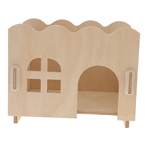 Hemobllo 1 Stück Hamster-Ausweich klein Versteck Haustiere Häuser Bausatz igelunterschlupf pet Supplies Pet Present holzhaus Hedgehog House Holzhütte Hamsterhaus Spielhaus Hölzern Weiß von Hemobllo