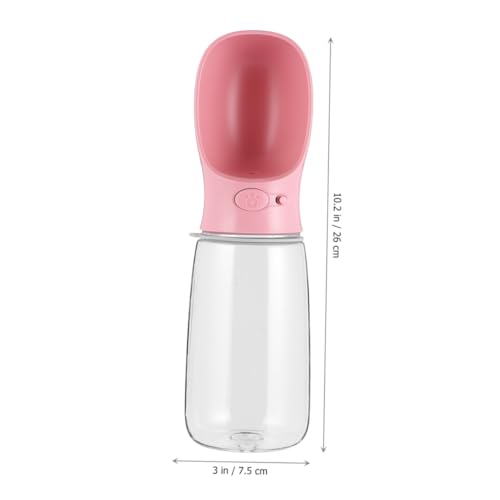 Hemobllo 1 Stück Hundetränke Im Freien Haustiere Hundeflasche Tragbar Gehen Wasserflasche Für Kessel Trinken Auto Hund Wasserflasche Reisewasser Für Hunde Hundeleine Rosa von Hemobllo