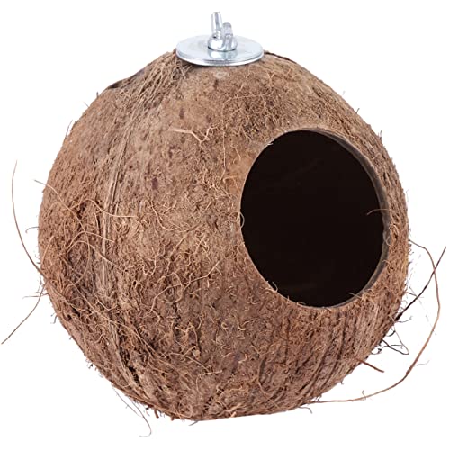 Hemobllo 1 Stück Kokosnussschalennest die Critters Kleintier Birdcage kokosschalen vogeltränke käfig Vogel Kokosnuss Vogel-Kokosnuss- Kokosnest Vogelnest Nest für Papageien Coffee von Hemobllo