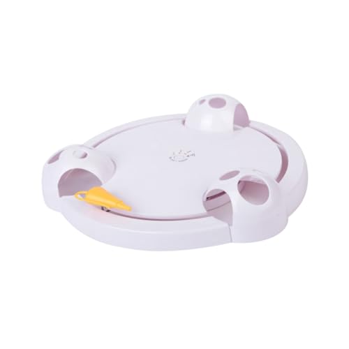 Hemobllo 1 Stück für Katze Stürzen Sie Automatisches Mauskatze Katzenmaus stürmen automatisch Spielzeugkatze katzenspielzeug attraktion neckender Katzenstock Weiß von Hemobllo