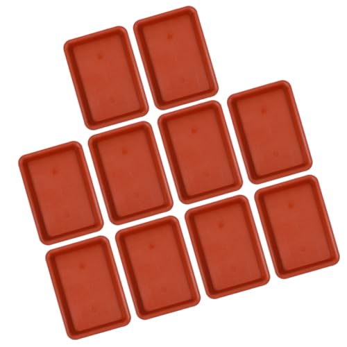 Hemobllo Stilvolle 10 Stücke Kunststoff Pflanze Untertasse Tabletts Rechteckige Blumentopf Tabletts Mit Tropf Tabletts Für von Hemobllo