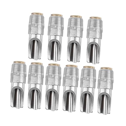 Hemobllo 10 Stück Schweine Trinker Lamm Feeder Hamster Hund Heufresser Kaninchen Automatische Tränke Tiertränke wasserspender aus Edelstahl Wassernippel für Schweine Rostfreier Stahl Silver von Hemobllo