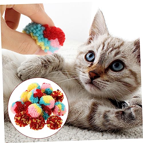 Hemobllo 15 Stück Teiliges Plüsch Katzenspielzeug Interaktive Bunte Bälle Kätzchenspielzeug für Drinnen Fördert Aktivität und Spielspaß bei Katzenbabys Zufällige Farben Zufällige Farbe von Hemobllo