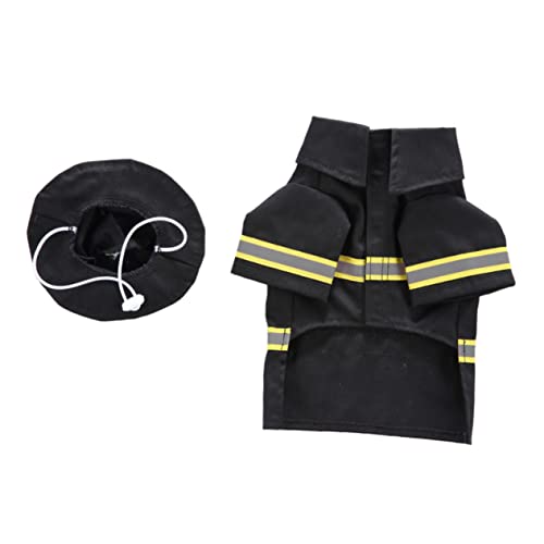 Hemobllo Hundekostüm Feuerwehruniform für Haustiere Transformierter Mantel für Hund Katze und Welpen Bequeme Haustierkleidung für Partys und Festlichkeiten Größe Schwarz Hemobllo Hundekostüm Feuerwehruniform für Haustiere Transformierter Mantel für Hund Katze und Welpen Bequeme Haustierkleidung für Partys und Festlichkeiten Größe Schwarz von Hemobllo