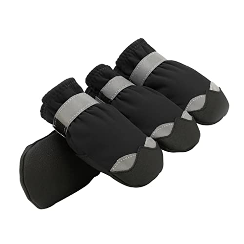 Hemobllo 1Satz rutschfeste wasserdichte Hundestiefel Für Outdoor Kollisions Pfotenschutz Reflektierende Sohle Für Kalte Bedingungen Verstellbare von Hemobllo