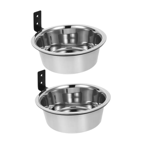 Hemobllo 2 Sätze Wandmontierter Hundenapf Erhöhte Haustierwasserschalen Erhöhter Wassernapf Für Hunde Erhöhte Hundefutter Und Wasserschalen Große Hundebrielschale Silver Rostfreier Stahl von Hemobllo