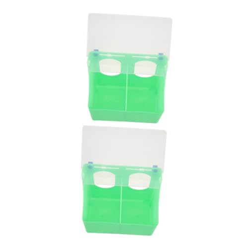 Hemobllo 2 Stück Box Futterbox Für Tauben Taubenversorgung Futterhalter Für Tauben Alligator-futterspender Wachtelfutterautomaten Kein Abfall Wachtel-Feeder Light Green Abs von Hemobllo