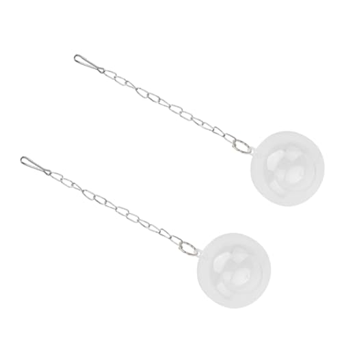 Hemobllo 2 Stück Fütterungsball vogelspielzeug vogelkäfig Papageien Parrot Toys Papageienspielzeug Taube Ratte Hamster Futterspender Futter perforierte Kugel Acryl Weiß von Hemobllo
