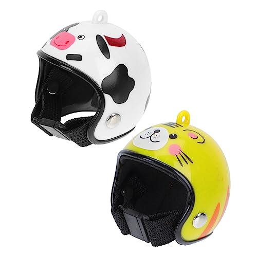 Hemobllo 2 Stück Helm Huhn Heu Hamster Küken Hut Hund tiermütze schützenvogel Haustierhelm Vogelkopfbedeckung Tierhut Hühnerschutzhut Haustier Helm Vogelhelm pp Colorful von Hemobllo