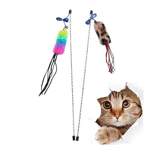 Hemobllo 2stücke Interaktive Katzenangel Spielzeug Lustige Bunte Plüsch-katzenspielzeuge Für Katzen Zufällige Farben Und Fördert Aktivität Und Bindung Katze Und Hemobllo 2stücke Interaktive Katzenangel Spielzeug Lustige Bunte Plüsch-katzenspielzeuge Für Katzen Zufällige Farben Und Fördert Aktivität Und Bindung Katze Und von Hemobllo