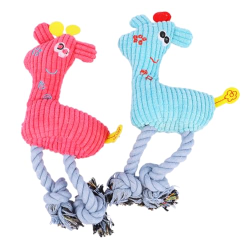 Hemobllo 2stücke Plüschspielzeug Für Hunde Quietschendes Fawn-Design Beißfestes Kauspielzeug Interaktives Spielzeug Für Haustiere Blau Rosy Hemobllo 2stücke Plüschspielzeug Für Hunde Quietschendes Fawn-Design Beißfestes Kauspielzeug Interaktives Spielzeug Für Haustiere Blau Rosy von Hemobllo