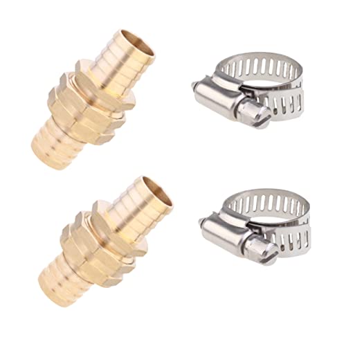Hemobllo 2 Stück Rohrverbinder regentonne schlauchanschluss wasserleitung verbinder verbinden Stecker klemmbausteine Amerikanischer Schlauchverbinder 3/4 Zoll Schlauchanschluss Silver von Hemobllo