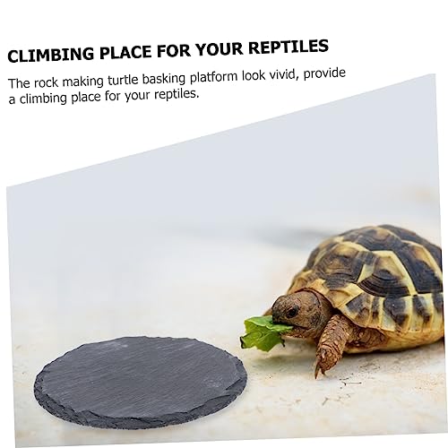 Hemobllo 2 Stück Schildkröten Badeplattform aus Robustem Stein Vielseitige Kletter und Ruhefläche für Terrarien und Aquarien Langlebig Wasserfest als Dekoration und Lebensraum Ergänzung von Hemobllo