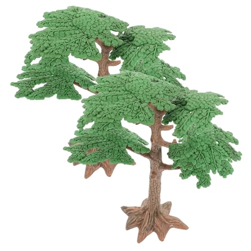 Hemobllo 2 Stück Simulationsbaumschmuck Künstliche Mini Modellbäume Gefälschte Baumsimulationspflanzen Modell Sandtisch Baummodell Landschaftslandschaft Kleine Architektur Grün PVC von Hemobllo