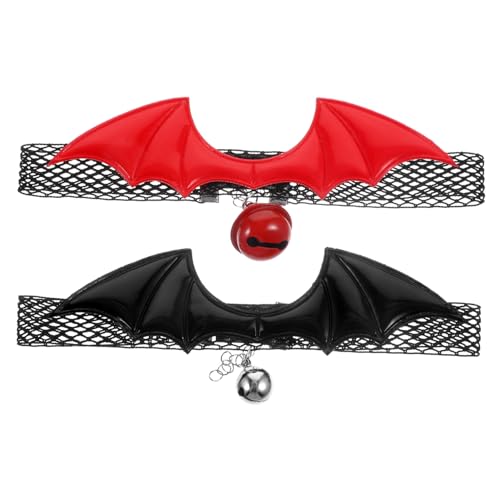 Hemobllo 2 Stück Teiliges Verstellbares Halloween Katzenhalsband mit Glöckchen Separates Design mit Fledermausflügeln Katzenhalsbänder für Kätzchen und Haustier Festlichkeiten Hemobllo 2 Stück Teiliges Verstellbares Halloween Katzenhalsband mit Glöckchen Separates Design mit Fledermausflügeln Katzenhalsbänder für Kätzchen und Haustier Festlichkeiten von Hemobllo
