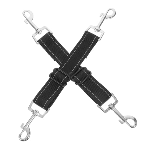 Hemobllo 2 Stück Verbindungsstück für Hundehalsband klein Kragen Arm binden freigeben Sicherheitsclip für die Leine Teil Stecker Autositzleine für Hunde Hundeleine Clip Anhang Nylon Schwarz von Hemobllo