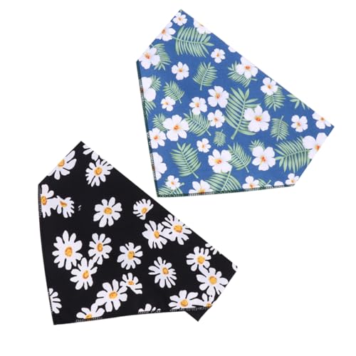 Hemobllo 2 Stücke Haustier-Lätzchen hundehandtuch Dog Towel Dogs Toys hundehalsbänder Dog Collars Blumen- Bandanas für große Hunde binden große Hundelätzchen Name Hundelager Hundespeichel von Hemobllo