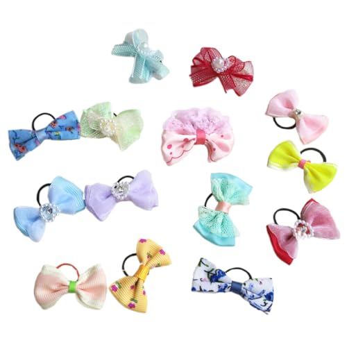 Hemobllo 20 Stück Haargummis Für Haustiere Hundehaar Accessoires Haustierpflege Haarschmuck Haarnadel Welpen Hundepflegeschlaufe Kleine Hundehaarschleifen Hundehaar Dekoration von Hemobllo