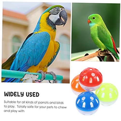 Hemobllo 20 Stück Teiliges Papageien aus Robustem Kunststoff mit Glocken Hohl zum Klettern und Krallen Schleifen Bunte Vogel Kauspielbälle für Wellensittiche und Kleine Zufällige Farbe von Hemobllo