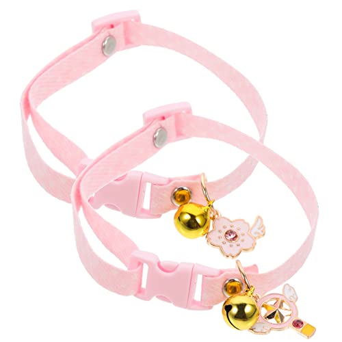 Hemobllo 2Stücke Katzenhalsband Aus Verstellbar Und Atmungsaktiv Dekorativer Für Haustiere Für Tägliches Und Besondere Anlässe Blütenmuster von Hemobllo
