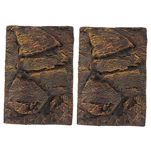 Hemobllo 2Stücke PU Aquarium Hintergrundplatten für Schildkröten Reptilien Terrarium Dekoration Hochsimulierte Fischtank Hintergrundboards für Natürliche Aquariengestaltung von Hemobllo