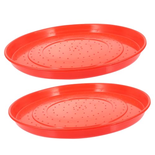 Hemobllo 2stücke Küken-futtertablett Und Wassertränke-halteplatten Aus Kunststoff Robust Und Langlebig Als Geflügel-futterunterlage Futterteller Mit -Funktion Einfach Zu Reinigen von Hemobllo