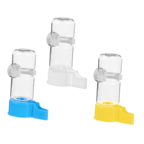 Hemobllo 3 Stück Automatischer Vogel Wasserspender für Käfig Lebensmittelechter Trinkflasche mit Großer Kapazität Multifunktionaler Futter und Wasserspender für Wellensittiche Papageien von Hemobllo