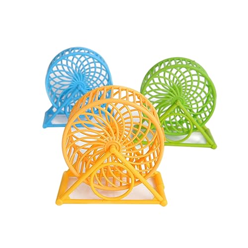 Hemobllo 3 Stück Hamsterspielzeug Hamster kleintierspielzeug Hamsterreihe Toys for small Animals Hamster Käfig Zubehör Haustier Rad sprechen von Hemobllo