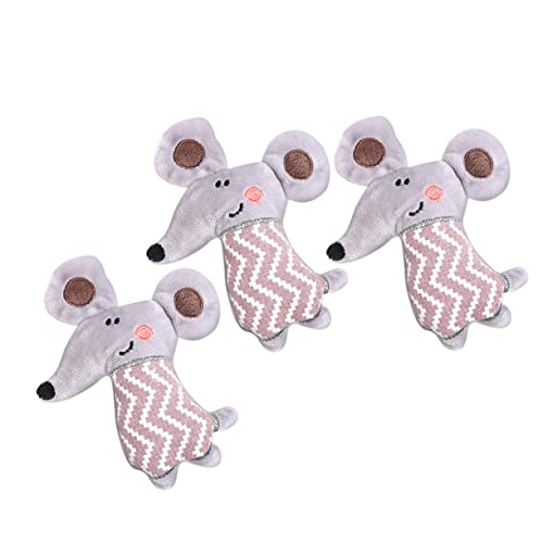 Hemobllo 3 Stück Plüsch Sensorisch Drinnen Spaß Katze Plüschmaus Grey Hemobllo 3 Stück Plüsch Sensorisch Drinnen Spaß Katze Plüschmaus Grey von Hemobllo