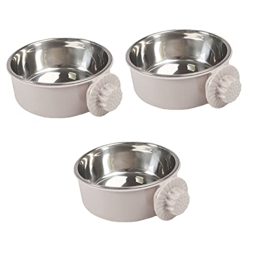 Hemobllo 3-teiliges Futternapf-Set Aus Edelstahl Für Hunde Auslaufsicher Pflegeleicht Grau Hemobllo 3-teiliges Futternapf-Set Aus Edelstahl Für Hunde Auslaufsicher Pflegeleicht Grau von Hemobllo