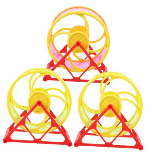 Hemobllo 3Stücke Hamster Laufrad Lustiges Plastik Für Hamster Laufspielzeug Zufälligen Übungsspielzeug Für Kleintiere Und Nager Fördert Bewegung Und Aktivität von Hemobllo