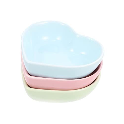 Hemobllo Hamster-futternapf-Set – 3-teiliger Keramik-futternapf Herzform-Design Leicht Zu Reinigen Sicher Für Haustiere Hemobllo Hamster-futternapf-Set – 3-teiliger Keramik-futternapf Herzform-Design Leicht Zu Reinigen Sicher Für Haustiere von Hemobllo