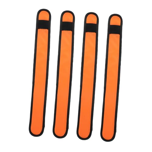 Hemobllo 4 Stück Pferde-Leggings mit Knöchelriemen Nacht Beleuchtung Pferdebeinband Mittel LED-Pferdebeinband groß Kummet LED-Stiefel glühendes Pferdebein Pferdehalsbänder Stoff Orange von Hemobllo