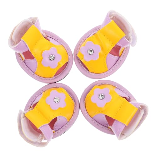 Hemobllo 4 Stück Sandalen für Hunde Hundeschuhe für heißes Pflaster Hundeshampoo Kauer Atmungsaktive Hundeschuhe Hundepfoten Sandalen Sommerschuhe für Welpen Sandalen für Welpen Violet Hemobllo 4 Stück Sandalen für Hunde Hundeschuhe für heißes Pflaster Hundeshampoo Kauer Atmungsaktive Hundeschuhe Hundepfoten Sandalen Sommerschuhe für Welpen Sandalen für Welpen Violet von Hemobllo