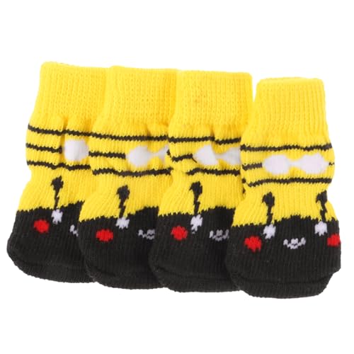Hemobllo 4Stücke Entzückende Hundesocken Für Winter rutschfeste Baumwollsocken Für Haustiere Schützende Pfotenwickel Für Bärenmotiv Hemobllo 4Stücke Entzückende Hundesocken Für Winter rutschfeste Baumwollsocken Für Haustiere Schützende Pfotenwickel Für Bärenmotiv von Hemobllo