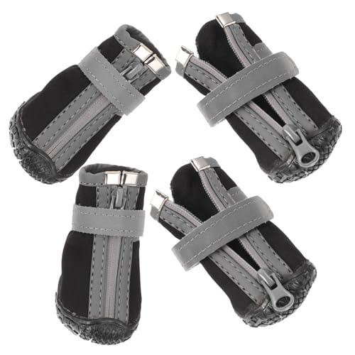 Hemobllo 4Stücke Hundestiefel Atmungsaktiv Und Pfotenschutz Für Kleine Für Outdoor Aktivitäten Modisches Design rutschfeste Gummisohle Perfekter von Hemobllo